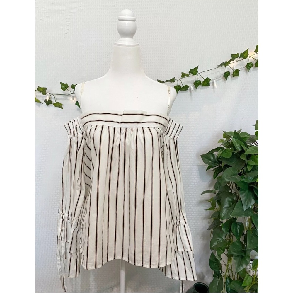 NEW off shoulder white blouse w bell sleeves